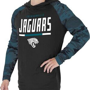Jacksonville Jaguars Men's Lightweight Pullover Hoodies - Accent Sleeves - XXL
